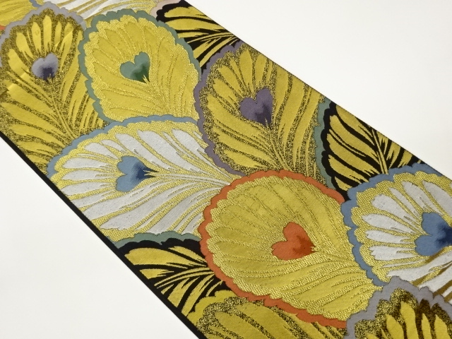 JAPANESE FUKURO OBI / WOVEN PEACOCK